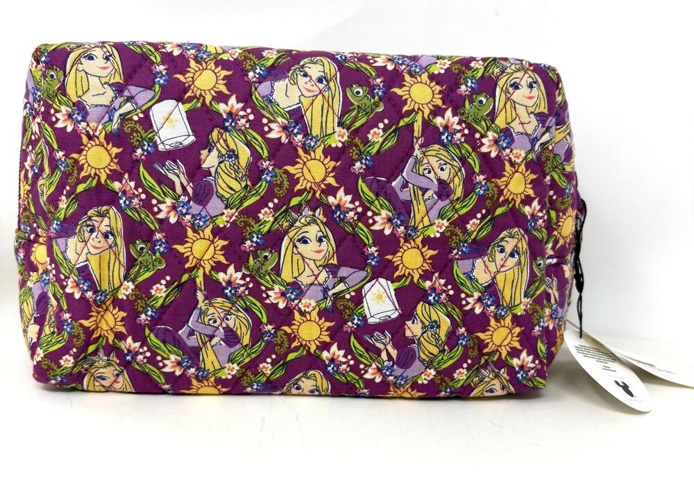Vera Bradley Rapunzel Climbing Ivy Makeup Essential Medium Cosmetic Bag Pouch